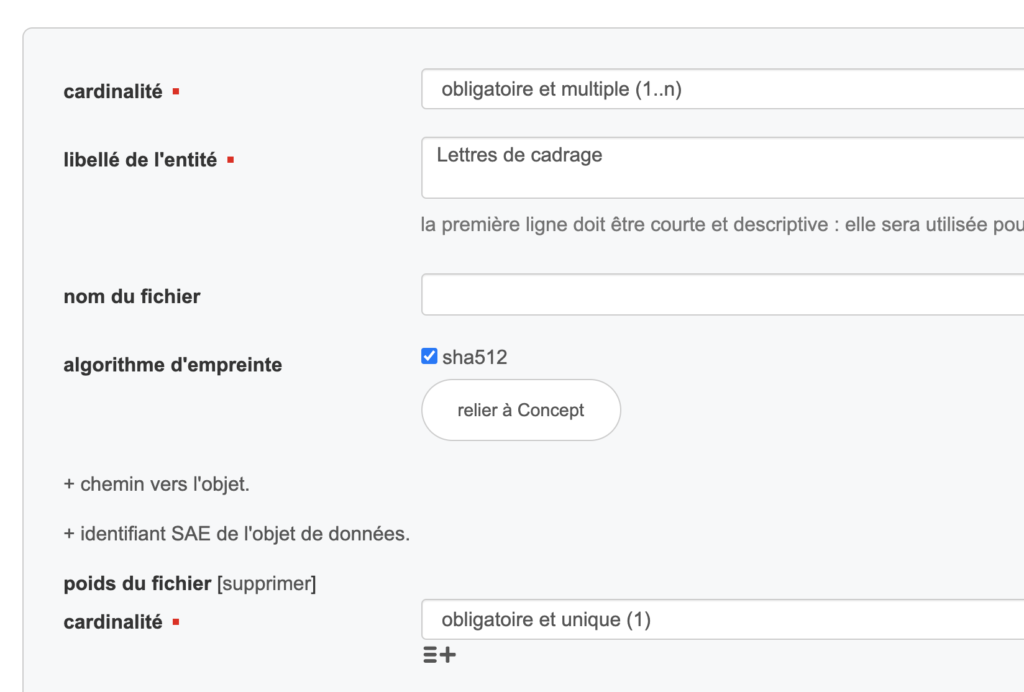 Objet de données, étape 2