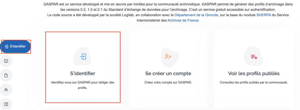 Identification sur GASPAR