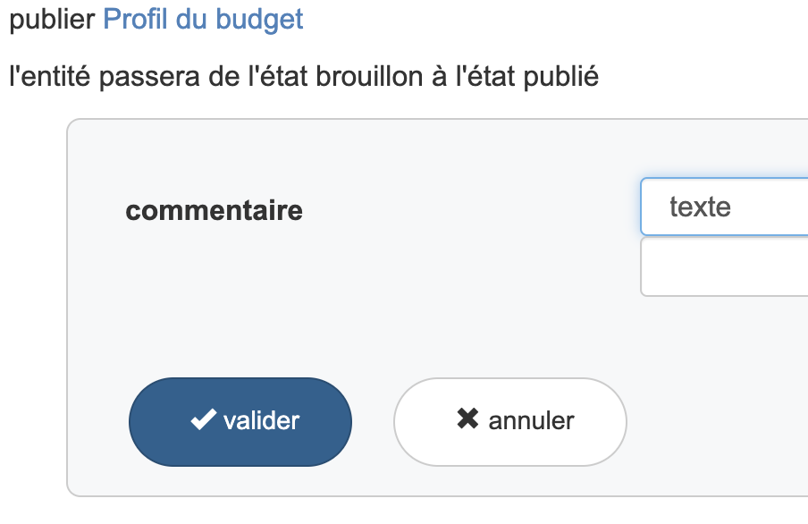 Validation d'un profil